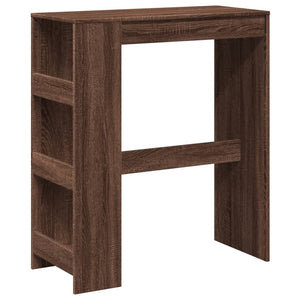 Bartisch mit Regal, Braun Eiche, 90x40 cm