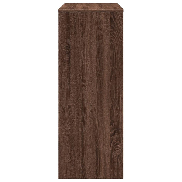 Bartisch mit Regal, Braun Eiche, 90x40 cm