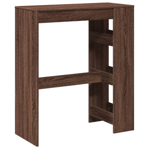 Bartisch mit Regal, Braun Eiche, 90x40 cm