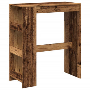 Bartisch mit Regal, Altholz-Optik
