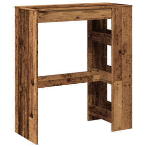 Bartisch mit Regal, Altholz-Optik