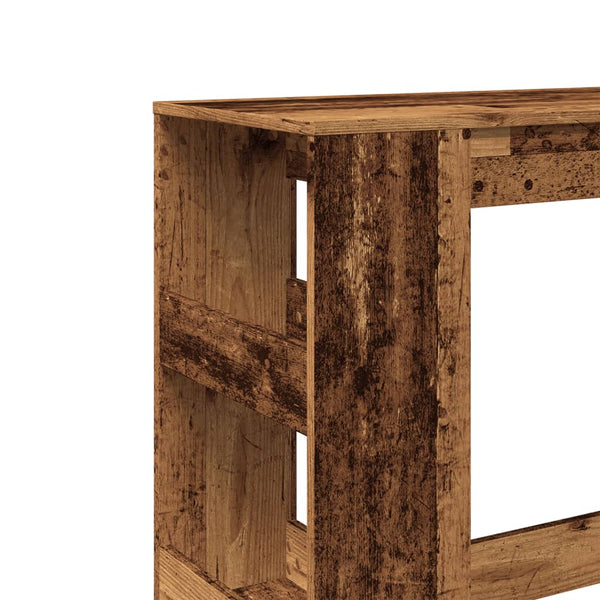 Bartisch mit Regal, Altholz-Optik