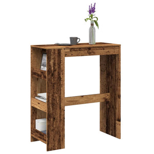 Bartisch mit Regal, Altholz-Optik