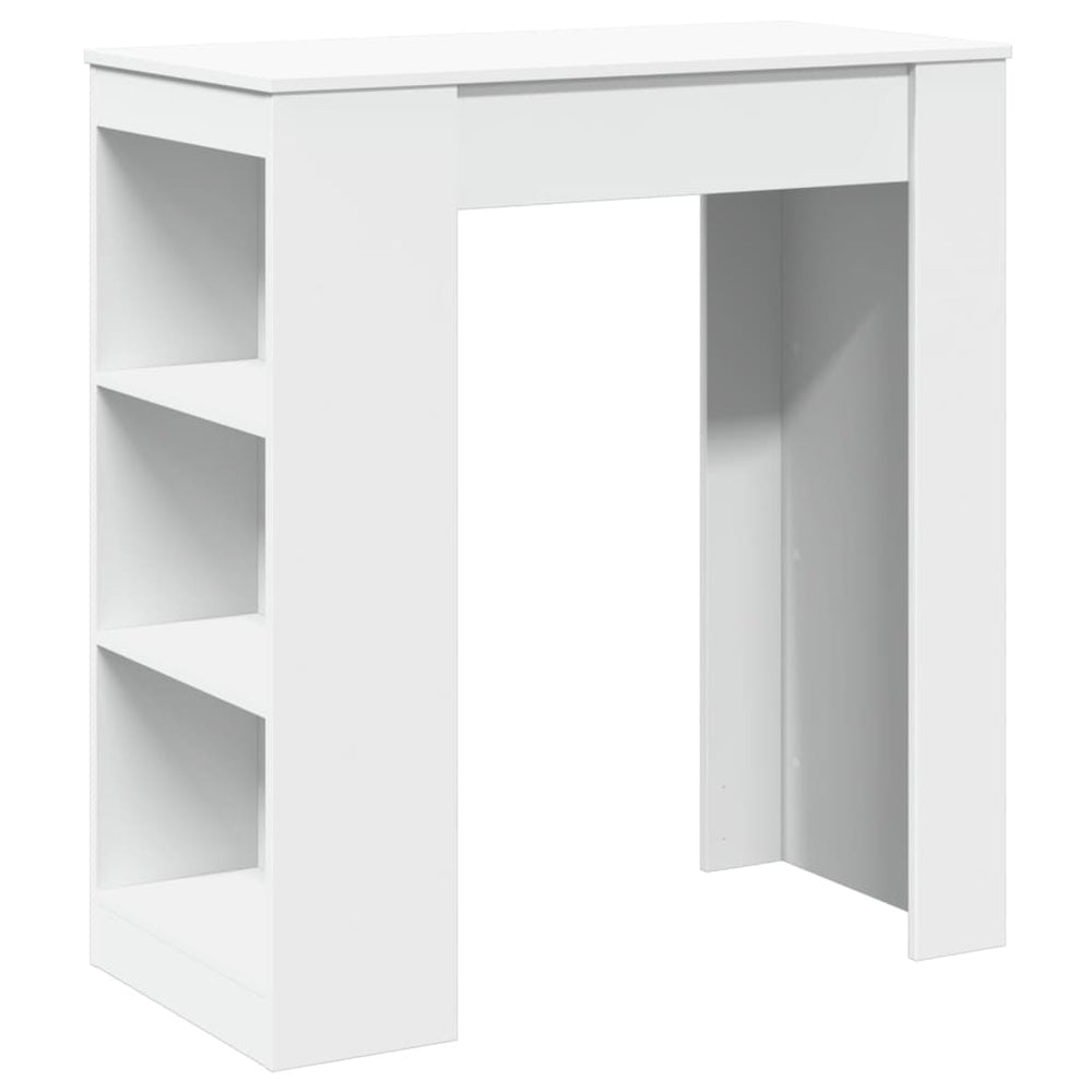 Bartisch mit Regal Weiß 95x47x103,5 cm