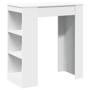 Bartisch mit Regal Weiß 95x47x103,5 cm