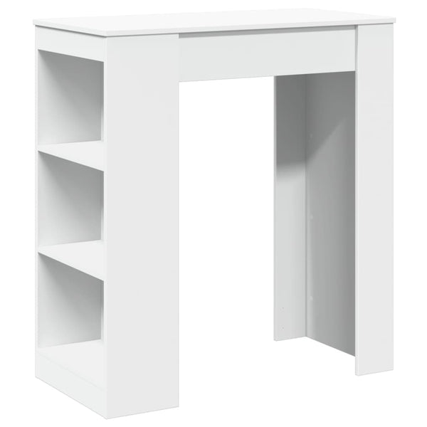 Bartisch mit Regal Weiß 95x47x103,5 cm