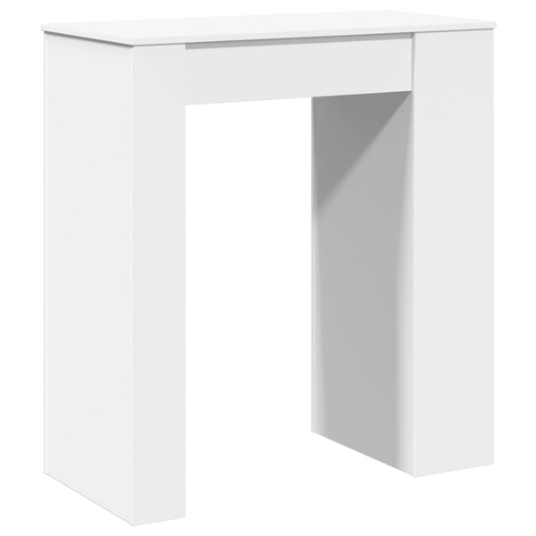 Bartisch mit Regal Weiß 95x47x103,5 cm