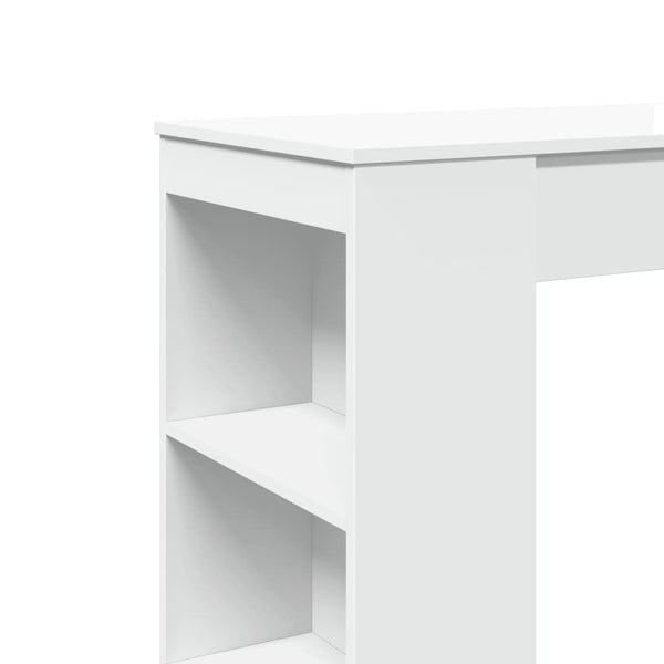 Bartisch mit Regal Weiß 95x47x103,5 cm