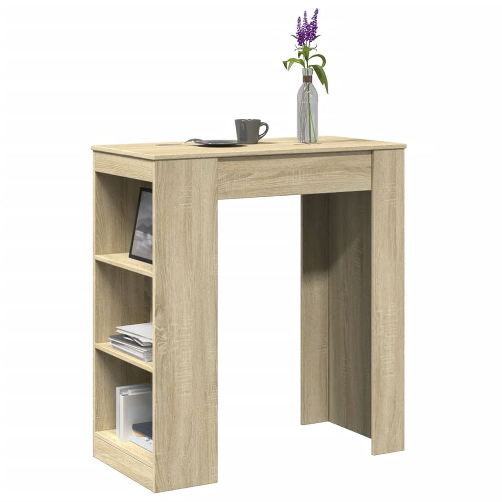 Bartisch mit Regal Sonoma Eiche 95 cm