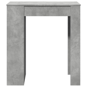 Bartisch mit Regal, Betongrau, 95 cm