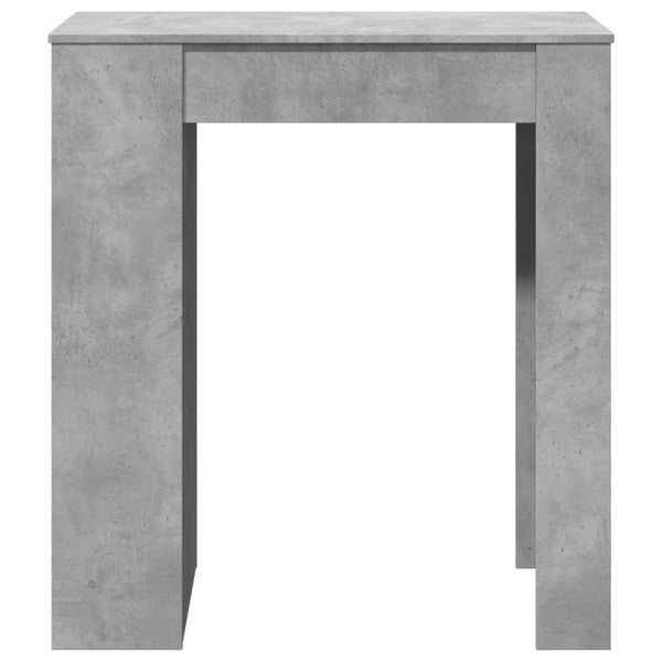 Bartisch mit Regal, Betongrau, 95 cm