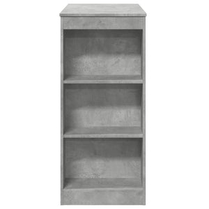 Bartisch mit Regal, Betongrau, 95 cm