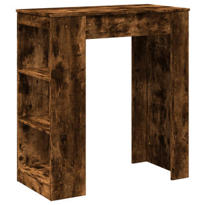 Bartisch mit Regal Räuchereiche 95 cm