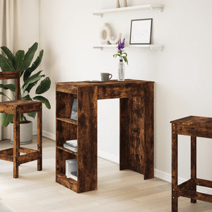 Bartisch mit Regal Räuchereiche 95 cm