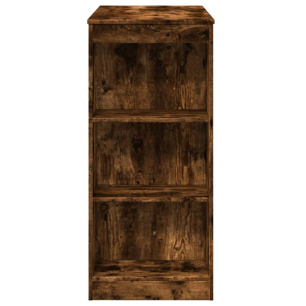 Bartisch mit Regal Räuchereiche 95 cm