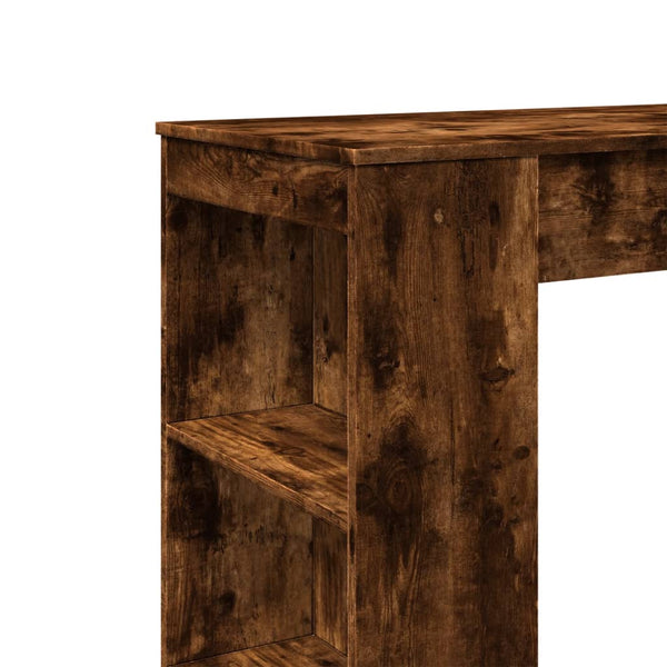 Bartisch mit Regal Räuchereiche 95 cm