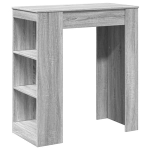 Bartisch mit Regal Grau Sonoma 95x47x103,5 cm