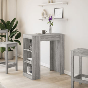 Bartisch mit Regal Grau Sonoma 95x47x103,5 cm