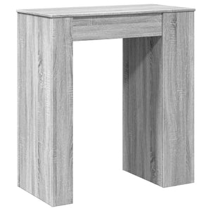 Bartisch mit Regal Grau Sonoma 95x47x103,5 cm