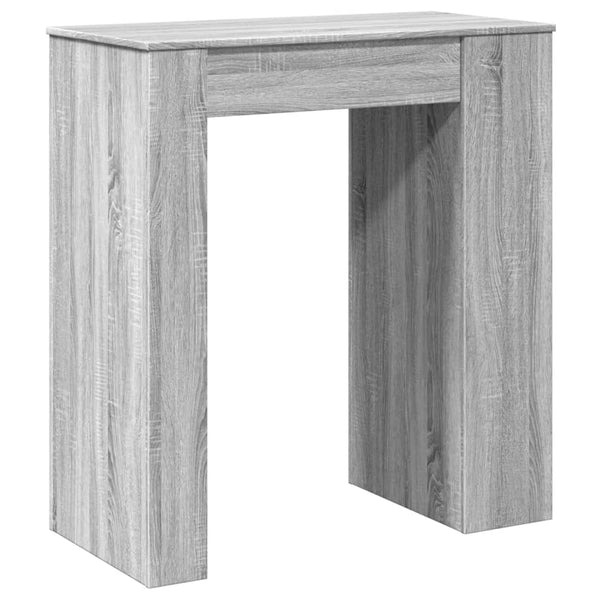 Bartisch mit Regal Grau Sonoma 95x47x103,5 cm