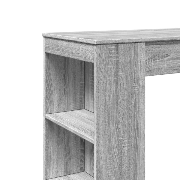 Bartisch mit Regal Grau Sonoma 95x47x103,5 cm