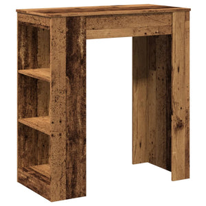 Bartisch mit Regal, Altholz-Optik