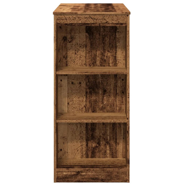 Bartisch mit Regal, Altholz-Optik