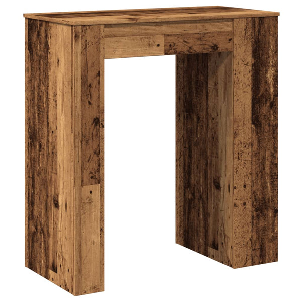 Bartisch mit Regal, Altholz-Optik