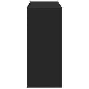 Schwarzer Bartisch mit Regal 124 cm