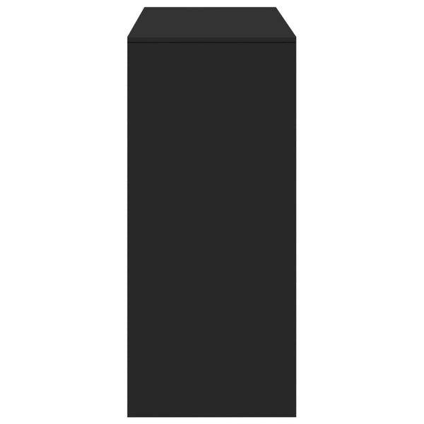 Schwarzer Bartisch mit Regal 124 cm