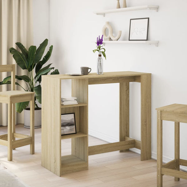 Bartisch mit Regal Sonoma-Eiche