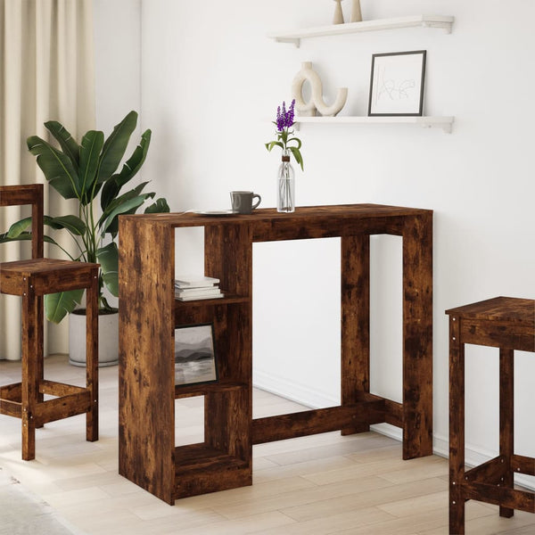 Bartisch mit Regal Räuchereiche