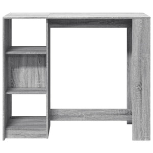 Bartisch mit Regal Grau Sonoma 124 cm