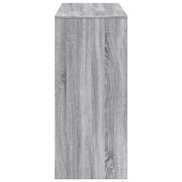 Bartisch mit Regal Grau Sonoma 124 cm