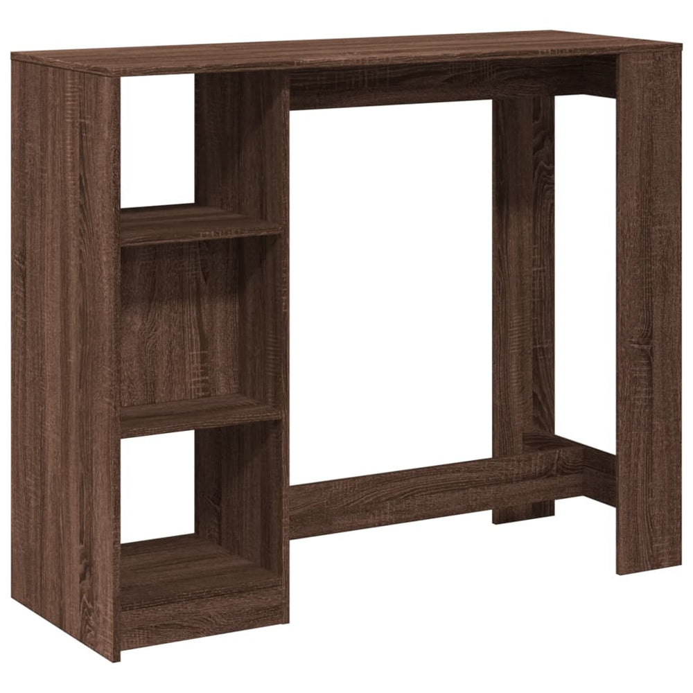 Bartisch mit Regal Braun Eiche