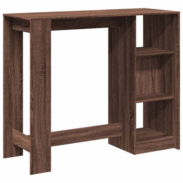 Bartisch mit Regal Braun Eiche
