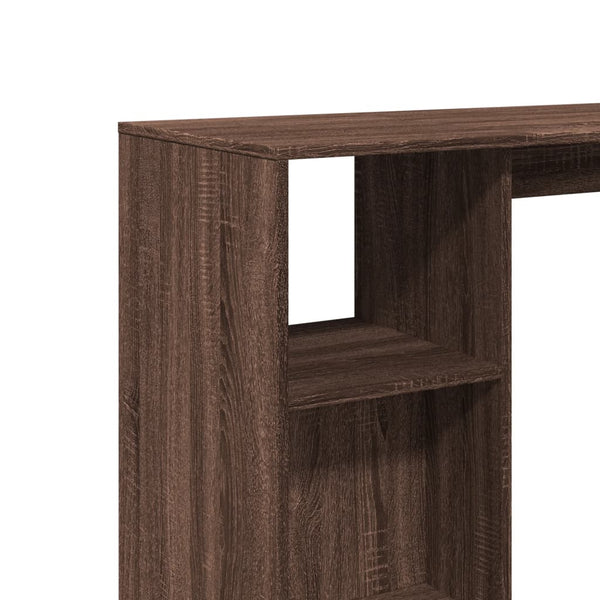 Bartisch mit Regal Braun Eiche