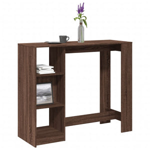 Bartisch mit Regal Braun Eiche