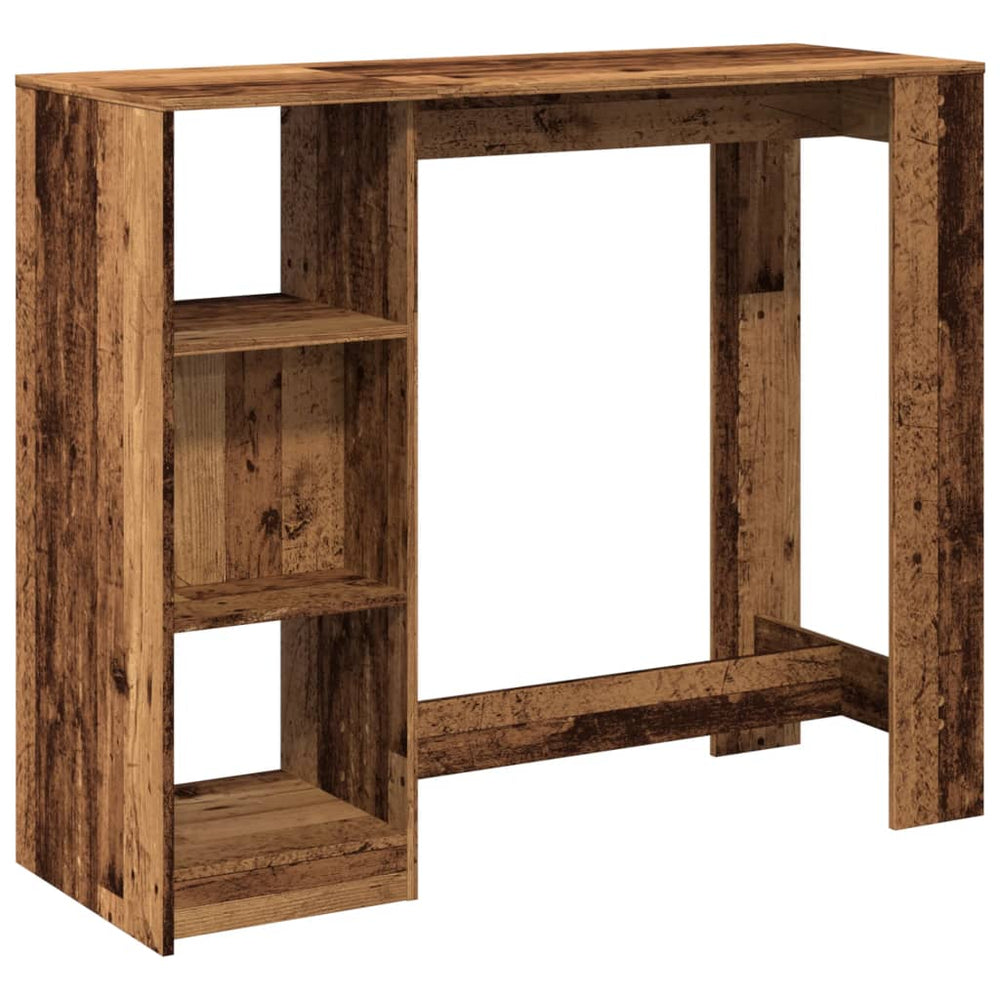 Bartisch mit Regal Altholz-Optik