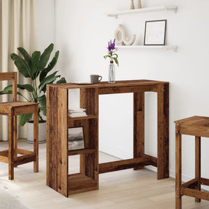 Bartisch mit Regal Altholz-Optik
