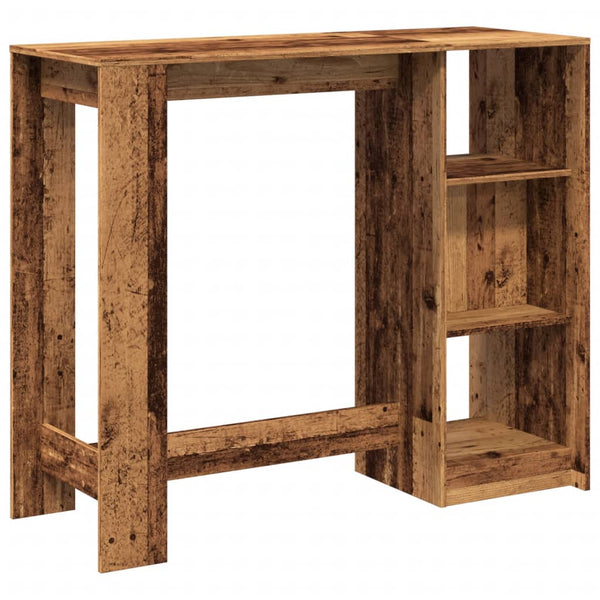Bartisch mit Regal Altholz-Optik