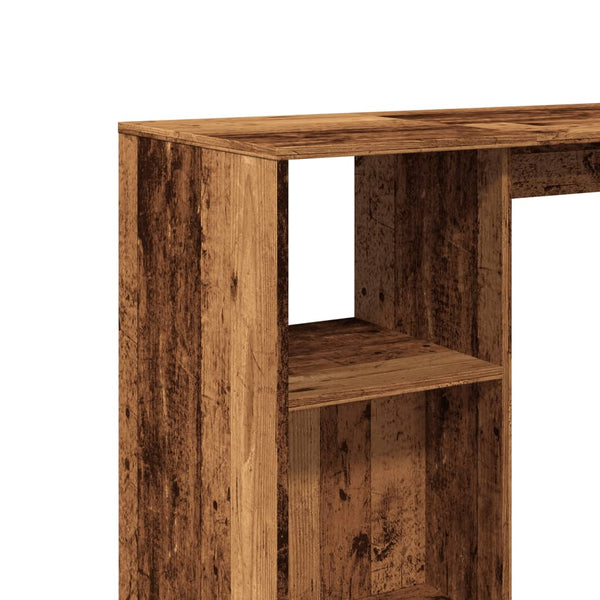 Bartisch mit Regal Altholz-Optik