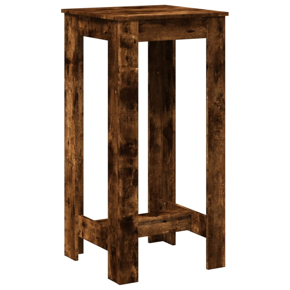 vidaXL Table de bar chêne fumé 51x50x103,5 cm en bois d'ingénierie
