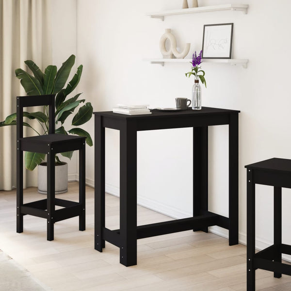 Schwarzer Bartisch 102x50 cm