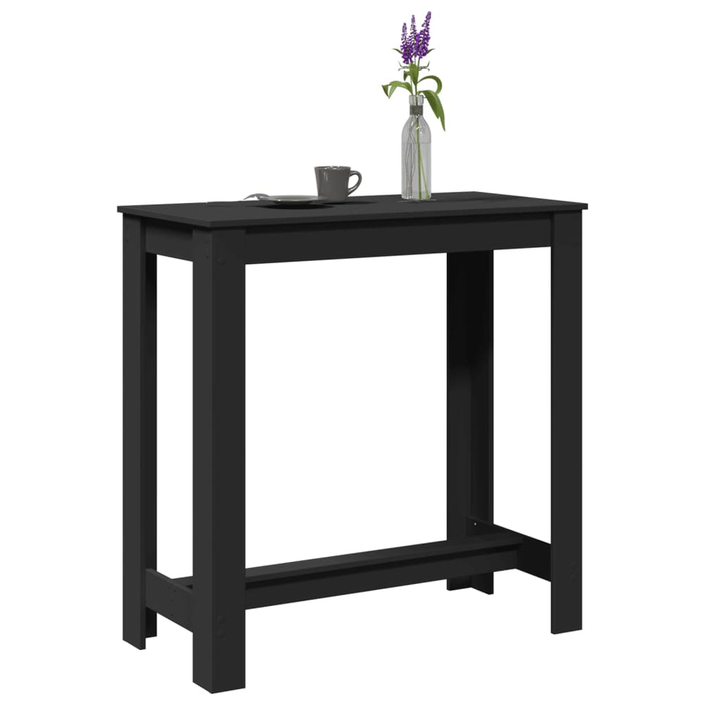 Schwarzer Bartisch 102x50 cm