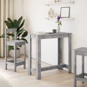 Betongrauer Bartisch, 102 cm
