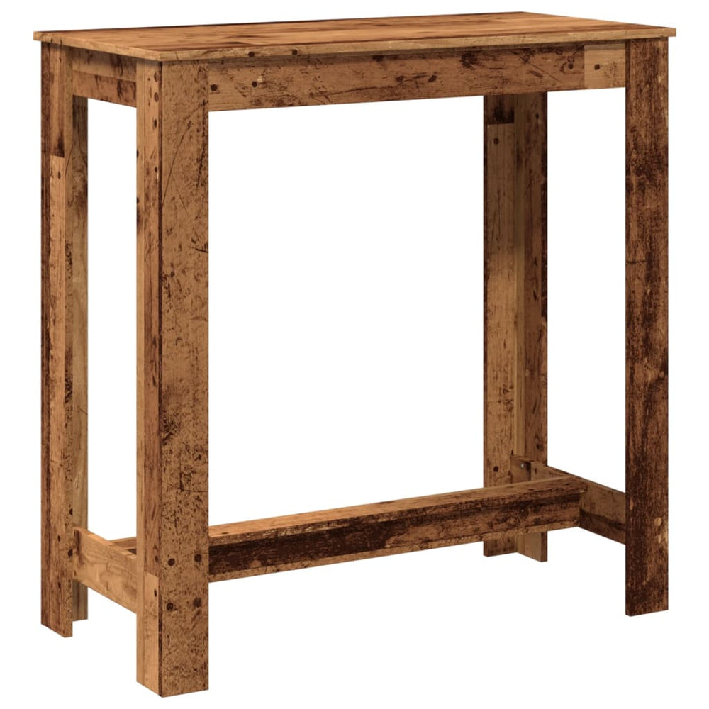 vidaXL Table de bar aspect bois de récupération 102x50x103,5 cm Bois d'ingénierie