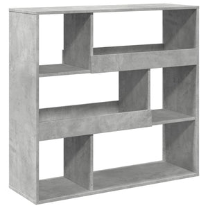 Betongraues Bücherregal / Raumteiler, 100 cm
