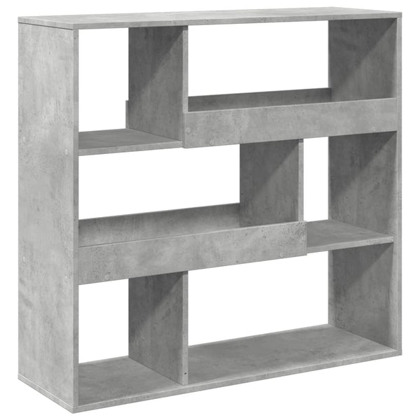 Betongraues Bücherregal / Raumteiler, 100 cm