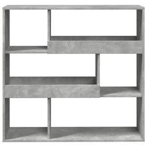Betongraues Bücherregal / Raumteiler, 100 cm